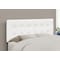 Monarch Specialties Bed, Headboard Only, Full Size, Bedroom, Upholstered, Pu Leather Look, White, Transitional I 6002F - alternate 3
